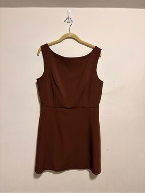 Sleeveless Brown Mini Dress